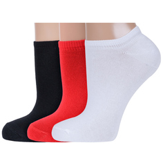 Комплект носков женских ХОХ 3-G-3R7 черных; красных; белых 25