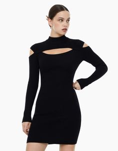 Платье женское Gloria Jeans GDR027647 черное M (44-46)