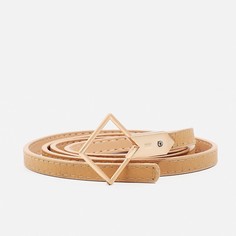 Ремень женский 9720551 бежевый, 110х1 см No Brand