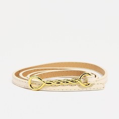 Ремень женский 9720539 бежевый, 110х1 см No Brand