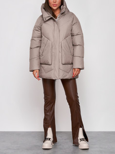 Куртка женская AD52362 коричневая 4XL No Brand