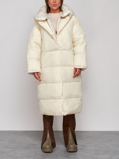 Пальто женское AD52393 бежевое S No Brand