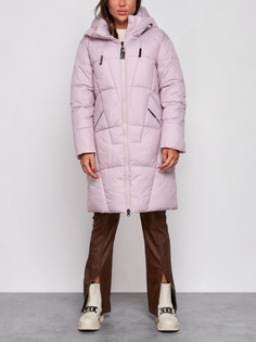 Пальто женское AD586826 фиолетовое 2XL No Brand