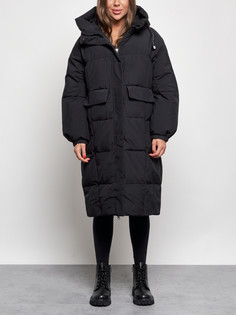 Пальто женское AD52391 черное 3XL No Brand