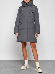 Пальто женское AD52429 серое 3XL No Brand