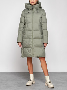 Пальто женское AD51155 зеленое S No Brand