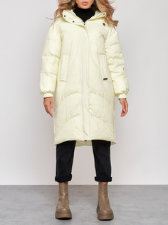 Пальто женское AD52323 желтое XL No Brand