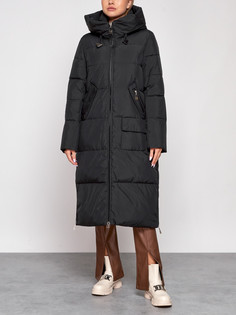 Пальто женское AD51119 черное 2XL No Brand