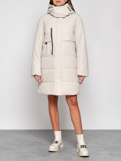 Пальто женское AD52426 бежевое 2XL No Brand