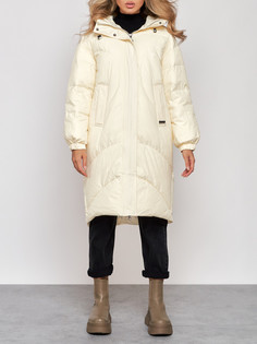 Пальто женское AD52323 бежевое 2XL No Brand