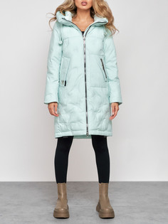 Пальто женское AD59122 бирюзовое XL No Brand
