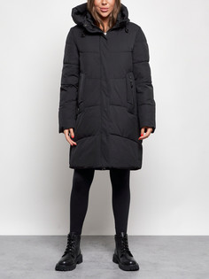 Пальто женское AD52363 черное 4XL No Brand