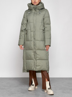 Пальто женское AD51156 зеленое L No Brand