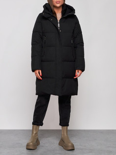 Пальто женское AD52322 черное 2XL No Brand