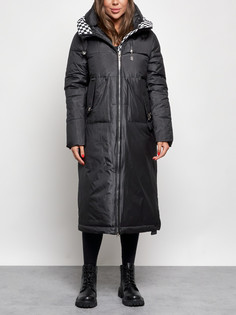 Пальто женское AD59120 черное S No Brand