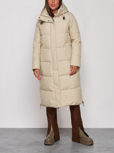 Пальто женское AD52329 бежевое S No Brand