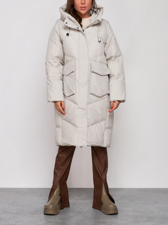 Пальто женское AD52330 серое 2XL No Brand