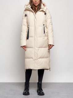 Пальто женское AD52351 бежевое S No Brand