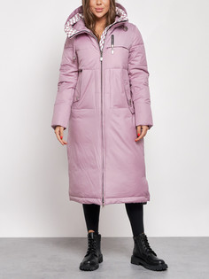 Пальто женское AD59120 фиолетовое 2XL No Brand