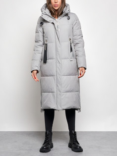 Пальто женское AD52351 серое S No Brand
