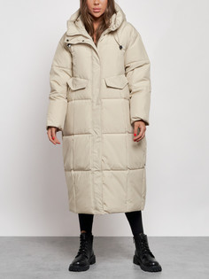 Пальто женское AD52396 бежевое L No Brand