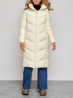 Пальто женское AD52325 бежевое S No Brand