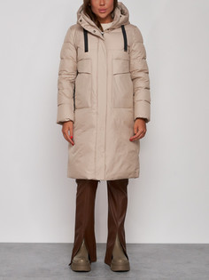 Пальто женское AD52331 бежевое 2XL No Brand