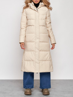 Пальто женское AD52382 бежевое 2XL No Brand