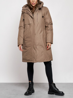 Пальто женское AD52333 коричневое M No Brand