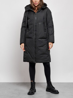 Пальто женское AD52359 черное L No Brand