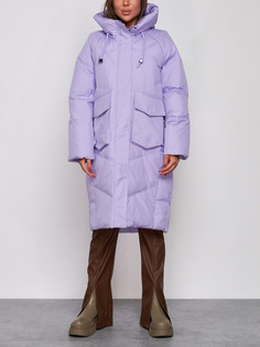 Пальто женское AD52330 фиолетовое M No Brand