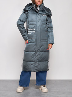 Пальто женское AD5873 зеленое XL No Brand