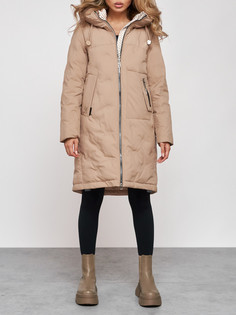 Пальто женское AD59122 бежевое M No Brand