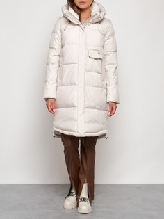 Пальто женское AD133208 бежевое 2XL No Brand