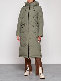 Пальто женское AD133159 зеленое S No Brand