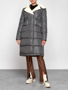 Пальто женское AD1322367 серое 3XL No Brand