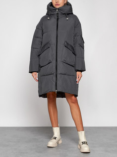 Пальто женское AD51139 серое 2XL No Brand