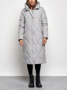Пальто женское AD52358 серое 2XL No Brand