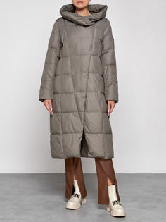 Пальто женское AD13363 коричневое L No Brand