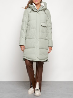 Пальто женское AD133208 зеленое L No Brand