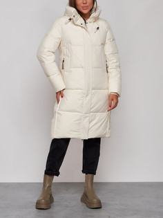 Пальто женское AD52328 бежевое S No Brand