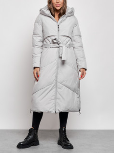 Пальто женское AD52356 серое L No Brand