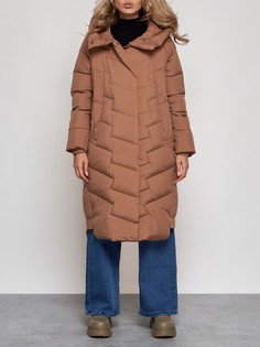 Пальто женское AD52355 коричневое S No Brand