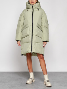 Пальто женское AD51139 зеленое S No Brand