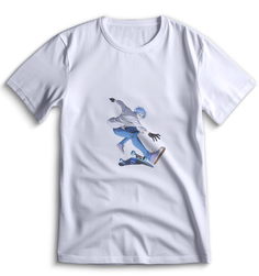 Футболка Top T-shirt SK8 На скейте в бесконечность 0011 белая XXS