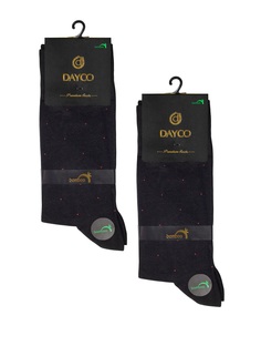 Комплект носков мужских DAYCO #005 из бамбука+хлопок набор 2 черных 41-45, 2 пары