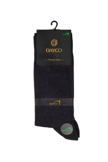 Носки мужские DAYCO #005 из бамбука+хлопок в крапинку теплые черные 41-45