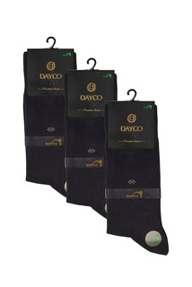 Комплект носков мужских DAYCO #008 бамбук+хлопок тёплые 3 черных 41-45, 3 пары