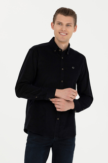 Рубашка мужская US Polo Assn G081SZ0040DORSTEN023K черная 2XL