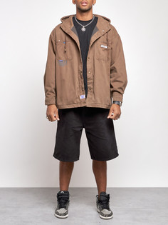Джинсовая куртка мужская AD12768 коричневая L No Brand